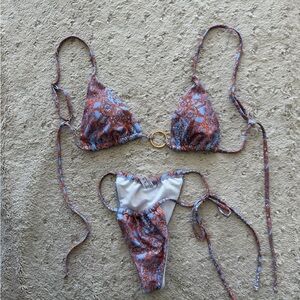 Paisley Bikini with Gold Ring Detail